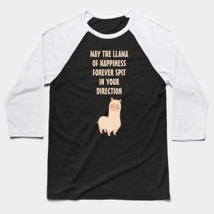 May The Llama Of Happiness Cute Chibi Animal Baseball T-Shirt